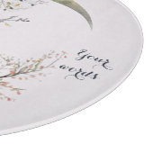 Create Your Own Spring Meadow Floral Crescent Moon Schneidebrett (Ecke)