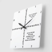 CREATE YOUR OWN   SQUARE WALL CLOCK QUADRATISCHE WANDUHR (Winkel)