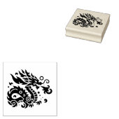 Create Your Own Stenciled Fire Dragon Emblem Gummistempel (Stempel)