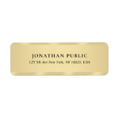 Create Your Own Stylish Gold Return Address (Vorne)