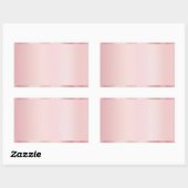 Create Your Own Stylish Rose Gold Blank Template Rechteckiger Aufkleber (Blatt)