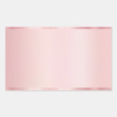 Create Your Own Stylish Rose Gold Blank Template Rechteckiger Aufkleber (Vorderseite)