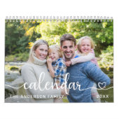 Create Your Own Stylish Script Family Photo 2026 Kalender (Titelbild)