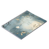 Create Your Own Summer Blue Floral Minimalist Notizblock (Linke Seite)