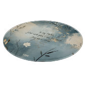 Create Your Own Summer Blue Floral Minimalist Schneidebrett (Ecke)