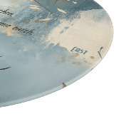 Create Your Own Summer Blue Floral Minimalist Schneidebrett (Ecke)