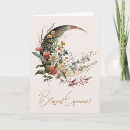 Create Your Own Summer Floral Crescent Moon Feiertagskarte