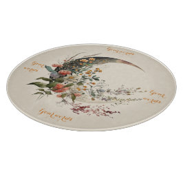 Create Your Own Summer Floral Crescent Moon Schneidebrett