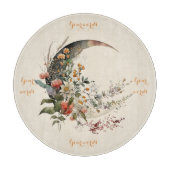 Create Your Own Summer Floral Crescent Moon Schneidebrett (Vorderseite)