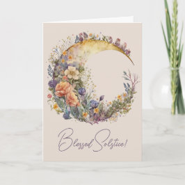 Create Your Own Summer Garden Floral Crescent Moon Feiertagskarte