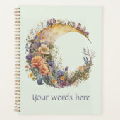 Create Your Own Summer Garden Floral Crescent Moon Planer (Vorderseite)