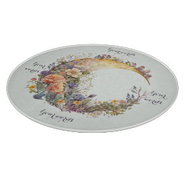 Create Your Own Summer Garden Floral Crescent Moon Schneidebrett