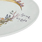 Create Your Own Summer Garden Floral Crescent Moon Schneidebrett (Ecke)