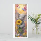 Create Your Own Sunlowers & Elephant Bookmark Card (Stehend Vorderseite)