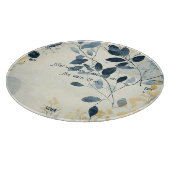 Create Your Own Sunny Blue Gold Floral Minimalist Schneidebrett (Ecke)