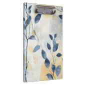 Create Your Own Sunny Blue Leaves Minimalist Klemmbrett (Rechts)