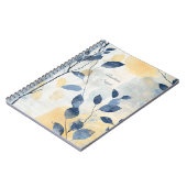 Create Your Own Sunny Blue Leaves Minimalist Notizblock (Linke Seite)