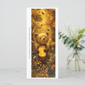 Create Your Own Sunny Honey Bear Bookmark Card (Stehend Vorderseite)