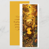 Create Your Own Sunny Honey Bear Bookmark Card (Vorne/Hinten)