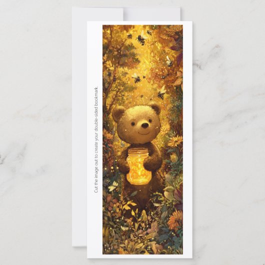 Create Your Own Sunny Honey Bear Bookmark Card (Vorderseite)
