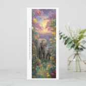 Create Your Own Sunrise Elephants Bookmark Card (Stehend Vorderseite)