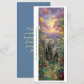 Create Your Own Sunrise Elephants Bookmark Card (Vorne/Hinten)