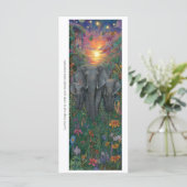 Create Your Own Sunset Elephants Bookmark Card (Stehend Vorderseite)