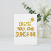 Create your own sunshine quote on postkarte (Stehend Vorderseite)