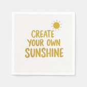 Create your own sunshine quote on serviette (Vorderseite)