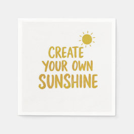 Create your own sunshine quote on serviette