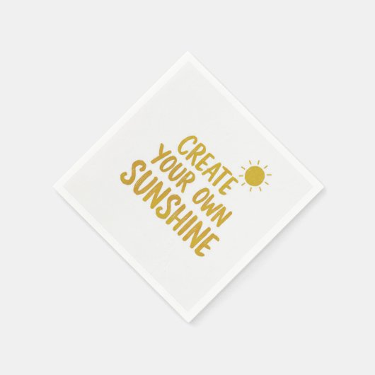 Create your own sunshine quote on serviette (Ecke)