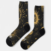 Create Your Own Surreal Celestial Moon & Stars Socken (Linkes Detail)