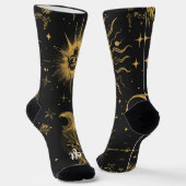 Create Your Own Surreal Celestial Moon & Stars Socken (Gewinkelt)