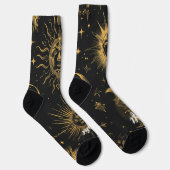 Create Your Own Surreal Celestial Moon & Stars Socken (Rechts)