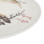 Create Your Own Tea Roses Floral Crescent Moon Schneidebrett (Ecke)