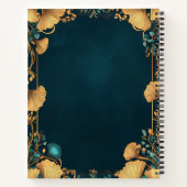 Create Your Own Teal Golden Gingko Leaves Notizblock (Rückseite)