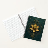 Create Your Own Teal Golden Lotus Notebook Notizblock (Innenseite)