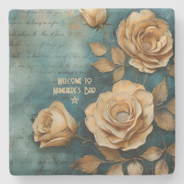 Create Your Own Teal & Golden Yellow Rose Bouquet Steinuntersetzer