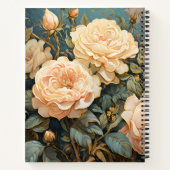 Create Your Own Teal Peach & Yellow Roses Bouquet Notizblock (Rückseite)