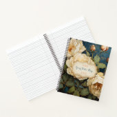 Create Your Own Teal Peach & Yellow Roses Floral Notizblock (Innenseite)