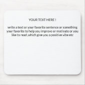 create your own text Mousepad (Vorne)
