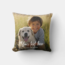 Create Your Own Text Photo  Kissen