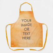 Create Your Own text watercolour orange Apron Schürze (Vorderseite)