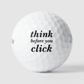 Create Your Own | think before you click | Golfball (Vorderseite)