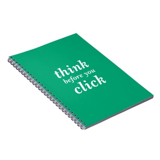 Create Your Own | think before you click | Notizblock (Rechte Seite)