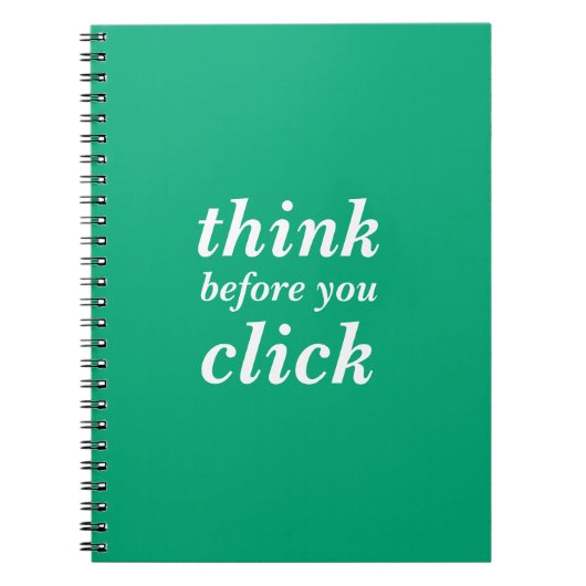 Create Your Own | think before you click | Notizblock (Vorderseite)