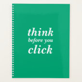 Create Your Own | think before you click | Planer (Vorderseite)