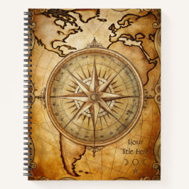 Create Your Own Traveler Compass Rose Map Notizblock