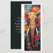 Create Your Own Tribal Elephant Bookmark Card (Vorne/Hinten)