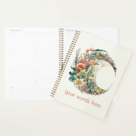 Create Your Own Tropical Floral Crescent Moon Planer